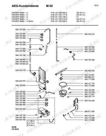 Взрыв-схема посудомоечной машины Aeg FAV8080I-M  ML - Схема узла Water softener 066